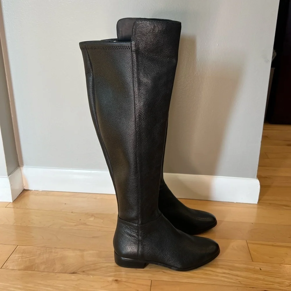 Michael Michael Kors black pebbled leather over the knee knee high boots 5.5 - Picture 2 of 16